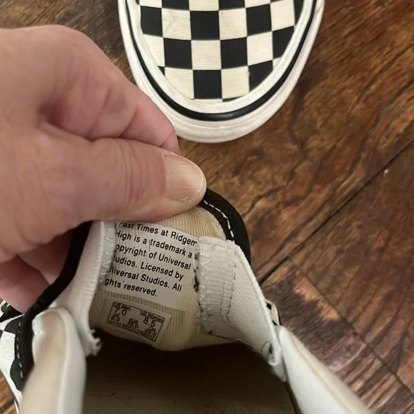 VANS Fast Times black and white checkered slip on - Picture 6 of 6